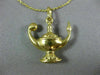 ANTIQUE 18KT YELLOW GOLD 3D CLASSIC GENIE LAMP FILIGREE FLOATING PENDANT #21865
