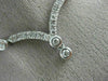 ANTIQUE 2.10CT DIAMOND 14KT WHITE GOLD 3D FILIGREE BEZEL DROP NECKLACE #18629