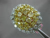GIA LARGE 7.42CT WHITE & INTENSE YELLOW DIAMOND 18K 2 TONE GOLD 3D COCKTAIL RING