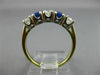 ESTATE 1.15CT DIAMOND SAPPHIRE 14KT 2 TONE GOLD WEDDING ANNIVERSARY RING #25467