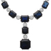 EXTRA LARGE 178.69CT DIAMOND & AAA SAPPHIRE 18KT WHITE GOLD 3D ETERNITY NECKLACE