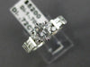 ESTATE 1.42CT ROUND DIAMOND 14K WHITE GOLD 3D CHANNEL LOVE ENGAGEMENT RING 21347