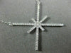 ESTATE .22CT ROUND DIAMOND 18KT WHITE GOLD SNOWFLAKE STAR CLUSTER NECKLACE