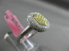 ESTATE WIDE .86CT DIAMOND 18KT WHITE & YELLOW GOLD HEXAGON CLUSTER CLASSIC RING