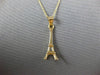 ESTATE 14KT YELLOW GOLD CLASSIC HANDCRAFTED EIFFEL TOWER CHARM PENDANT #MILANO45