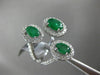 ESTATE 2.93CT DIAMOND & AAA EMERALD 14KT WHITE GOLD 3D OVAL 3 STONE TENSION RING