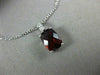 ESTATE 1.11CT DIAMOND & AAA GARNET 14KT WHITE GOLD 3D CUSHION FLOATING PENDANT