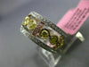 ESTATE WIDE GIA 1.10CT DIAMOND 18KT TRI COLOR GOLD 3D WEDDING ANNIVERSARY RING
