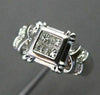 ESTATE .34CT DIAMOND PRINCESS & ROUND 18K W GOLD FRIENDSHIP PROMISE RING #15838