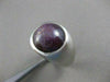 ESTATE PURPLE CABACHON STAR SAPPHIRE 14KT WHITE GOLD SOLID MENS RING 15mm #7887