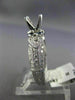 ESTATE .88CT DIAMOND & SAPPHIRE 14KT WHITE GOLD PAVE SEMI MOUNT ENGAGEMENT RING