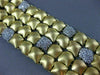 ESTATE MASSIVE 2.44CT DIAMOND 18KT 2 TONE GOLD MULTI ROW PAVE MATTE FUN BRACELET