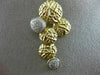 LARGE .44CT DIAMOND 14K YELLOW GOLD HAMMERED LOOK ELONGATED MULTI CHAIN NECKLACE