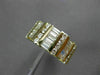 ESTATE WIDE 1.64CT DIAMOND 14KT YELLOW GOLD WEDDING ANNIVERSARY RING 9mm #11857