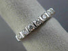ESTATE .35CT DIAMOND 14KT WHITE GOLD CLASSIC SEVEN STONE LOVE WEDDING RING #1172