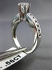 ESTATE WIDE .91CT ROUND DIAMOND 14KT WHITE GOLD SOLITAIRE ENGAGEMENT RING #21702