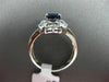 ESTATE WIDE 2.32CT DIAMOND & SAPPHIRE 18K WHITE GOLD 3D FILIGREE ENGAGEMENT RING