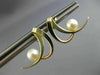 ESTATE AAA SOUTH SEA PEARL 14K YELLOW GOLD 3D DOUBLE ROW HANGING EARRINGS #26234