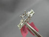 ESTATE .44CT DIAMOND 18K WHITE GOLD SEMI ETERNITY SEMI MOUNT ENGAGEMENT RING SET