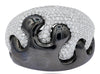 ESTATE EXTRA LARGE 2.6CT DIAMOND 18KT WHITE GOLD 3D MULTI ROW AQUATIC FUN RING