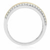ESTATE WIDE .62CT WHITE & PINK DIAMOND 18K WHITE & ROSE GOLD 3D ANNIVERSARY RING