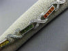 ESTATE 4.18CT DIAMOND MULTI COLOR SAPPHIRE 14K WHITE GOLD X LOVE TENNIS BRACELET