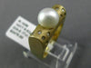 ESTATE .17CT DIAMOND & AAA SOUTH SEA PEARL 14KT YELLOW GOLD 3D ETOILE FUN RING