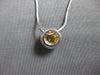 ESTATE .55CT DIAMOND 14K WHITE GOLD SOLITAIRE HALO BEZEL FLOATING PENDANT #27959