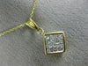 ESTATE .70CT PRINCESS CUT DIAMOND 14K YELLOW GOLD INVISIBLE SQUARE PENDANT#21142