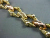 ANTIQUE WIDE 14KT YELLOW & ROSE GOLD OPEN DIAMOND CUT LINK BRACELET CUTE! #22602