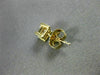 ESTATE .70CT PRINCESS CUT DIAMOND 14K YELLOW GOLD 3D SQUARE STUD EARRINGS #14261