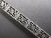 ANTIQUE 1CT AAA SAPPHIRE 14K WHITE GOLD ART DECO PRINCESS TENNIS BRACELET #27816