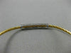 ESTATE .15CT DIAMOND 14KT TWO TONE GOLD ELONGATED PAVE FLEXIBLE BANGLE BRACELET