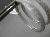 ESTATE LARGE & WIDE 4.20CT DIAMOND 18KT WHITE GOLD 3D DOUBLE SIDED HOOP EARRINGS