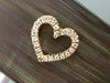ESTATE .11CT DIAMOND 18K ROSE GOLD 3D HEART MESH STAINLESS STEEL BANGLE BRACELET