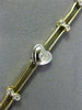 ANTIQUE LONG .25CT DIAMOND 14KT WHITE & YELLOW GOLD BEZEL HEART BRACELET #19183