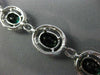WIDE 21.17CT DIAMOND AQUAMARINE & TOURMALINE 18KT WHITE GOLD 3D TENNIS BRACELET