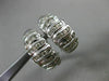 ESTATE 1.25CT DIAMOND 14KT WHITE GOLD 3D MULTI ROW WAVE HANGING CLIP ON EARRINGS