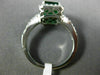 WIDE 1.92CT DIAMOND & AAA EMERALD 14KT WHITE GOLD FILIGREE HALO ENGAGEMENT RING