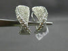 ESTATE .57CT ROUND DIAMOND 14KT WHITE GOLD 3D LOOP FLOATING CLIP ON EARRINGS