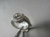ESTATE .50CT DIAMOND 14KT WHITE GOLD 3D CLASSIC FILIGREE BEZEL ENGAGEMENT RING