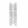 LARGE 9.97CT DIAMOND 18KT WHITE GOLD 3D ROUND & BAGUETTE 3 ROW ANNIVERSARY RING