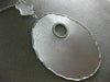 ESTATE EXTRA LARGE .28CT DIAMOND 14KT WHITE GOLD MATTE & SHINY OVAL FUN NECKLACE