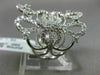 ESTATE EXTRA LARGE 1.53CT DIAMOND 18KT WHITE GOLD 3D OPEN CROWN TEAR DROP RING