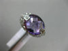 ESTATE 4.60CT DIAMOND & AAA AMETHYST 14KT WHITE GOLD 3D OPEN FILIGREE FUN RING