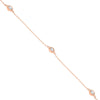 ESTATE 1.50CT DIAMOND 14KT ROSE GOLD 3D CLASSIC BY THE YARD LOVE NECKLACE
