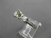 ESTATE .90CT DIAMOND 14K WHITE GOLD 3 STONE SEMI MOUNT 3D ENGAGEMENT RING #17613