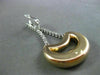 ESTATE 1.20CT DIAMOND 14KT WHITE & YELLOW GOLD 3D ETOILE MOON HANGING EARRINGS