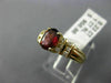 ESTATE 1.23CT DIAMOND & AAA RHODOLITE 14KT YELLOW GOLD 3D OVAL ENGAGEMENT RING