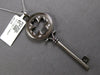 .09CT DIAMOND 14KT WHITE GOLD ETOLIE FOUR LEAF CLOVER KEY TO YOUR HEART PENDANT